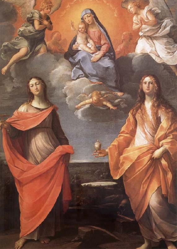 Annibale Carracci The Virgin appears before San Lucas and Holy Catalina china oil painting image